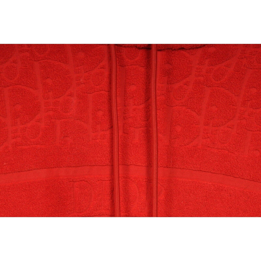 Red Terry Cloth Oblique Logo Hoodie DIOR 