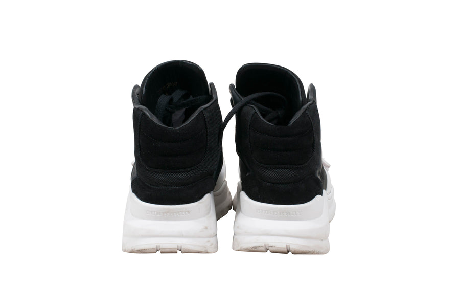 Regis Neoprene Low-Top Sneakers With Exaggerated Sole (Black/White) Burberry 