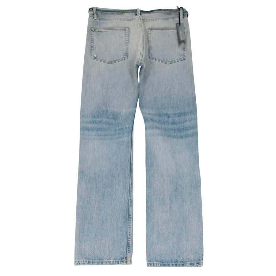 Relaxed Fit Distressed Selvedge Denim Jeans (Indigo) FEAR OF GOD 