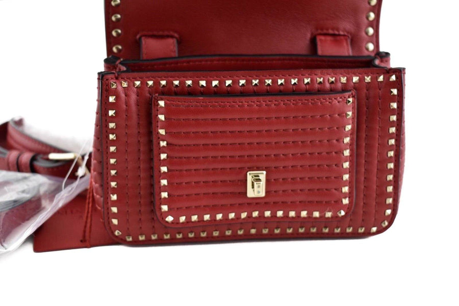 Rockstud Mini Spike Stud Red Fanny Pack Shoulder Bag 85 VALENTINO 