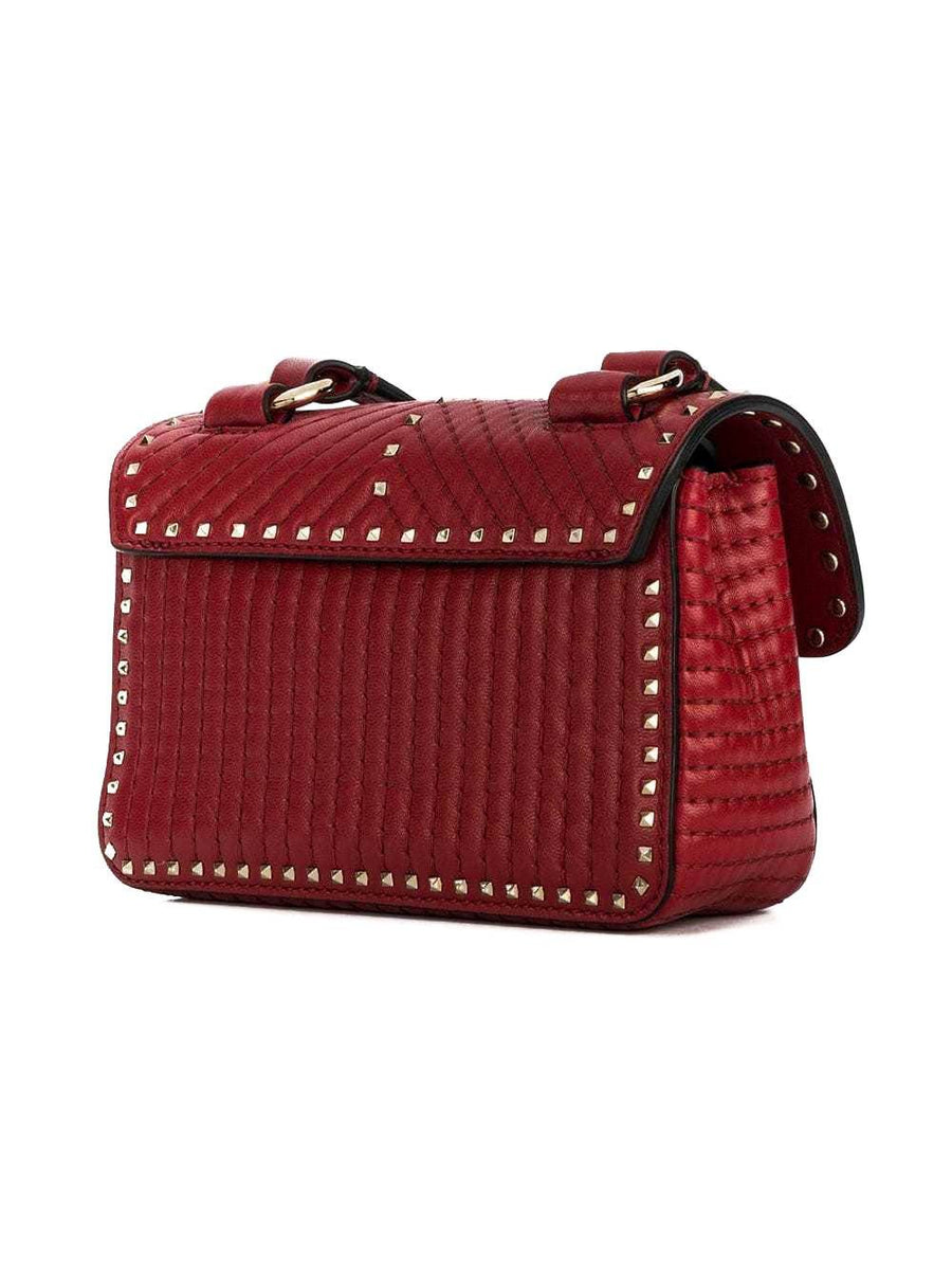 Rockstud Mini Spike Stud Red Fanny Pack Shoulder Bag 85 VALENTINO 