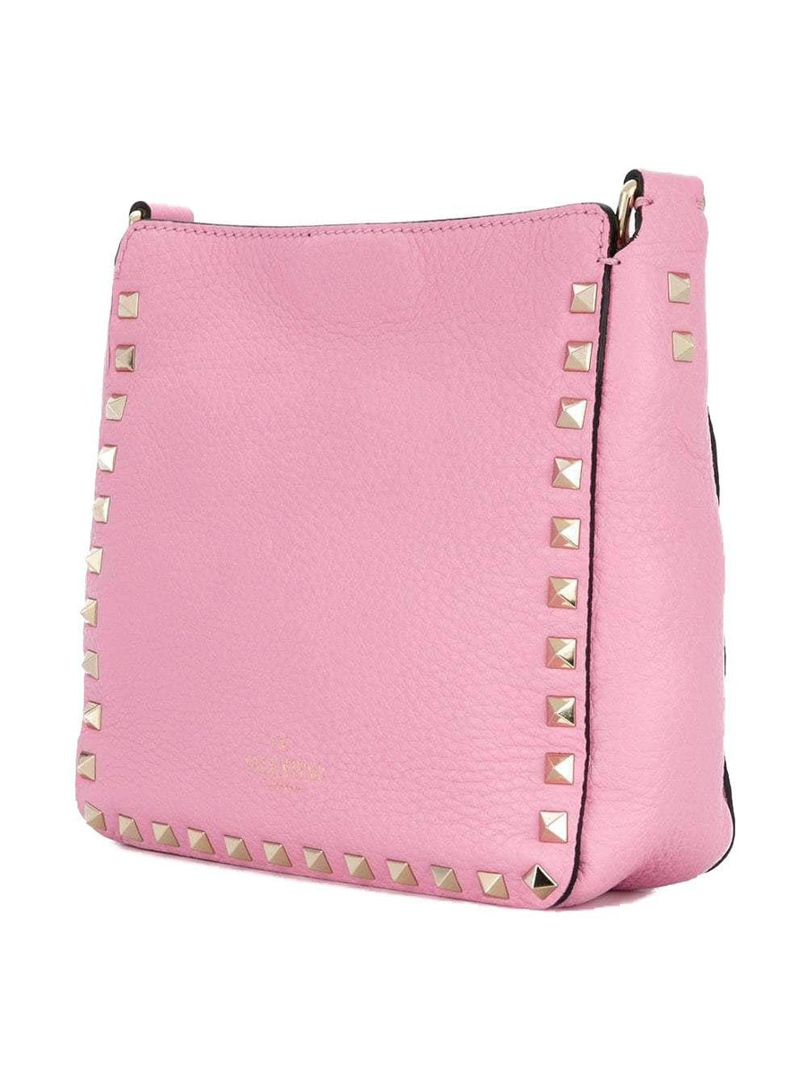 Rockstud Pink Rose Mini Leather Shoulder Strap Messenger Crossbody Bag VALENTINO 