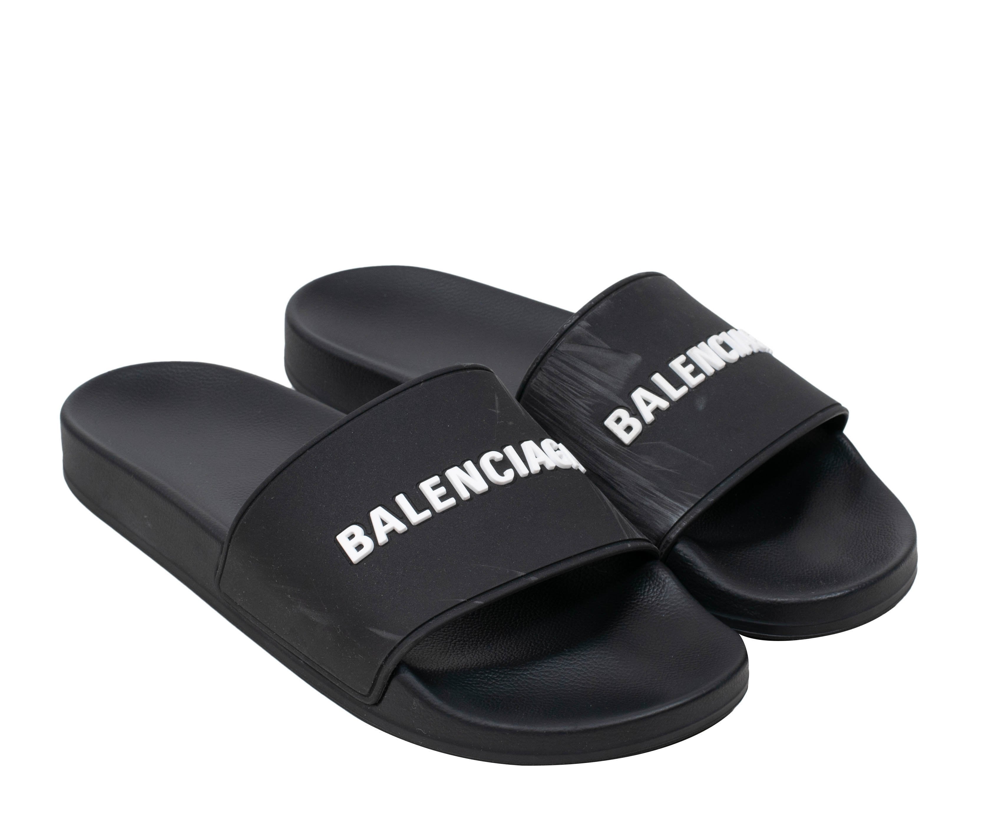 Rubber Logo Pool Slide Balenciaga Men main image 4
