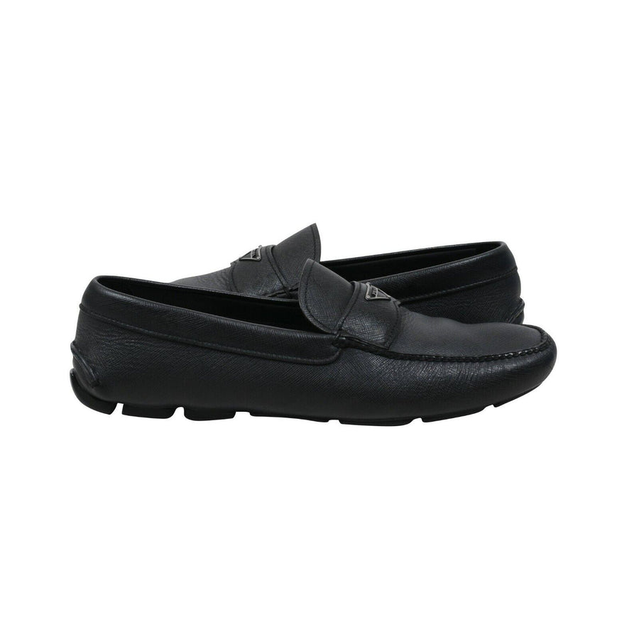Saffiano Leather Loafer Drivers Moccasin Prada 