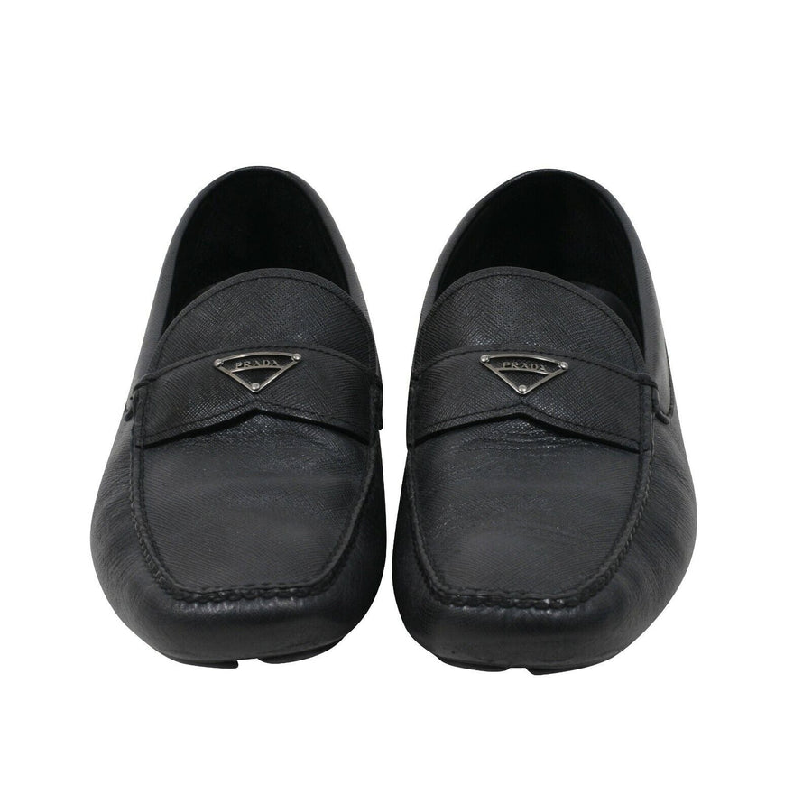 Saffiano Leather Loafer Drivers Moccasin Prada 