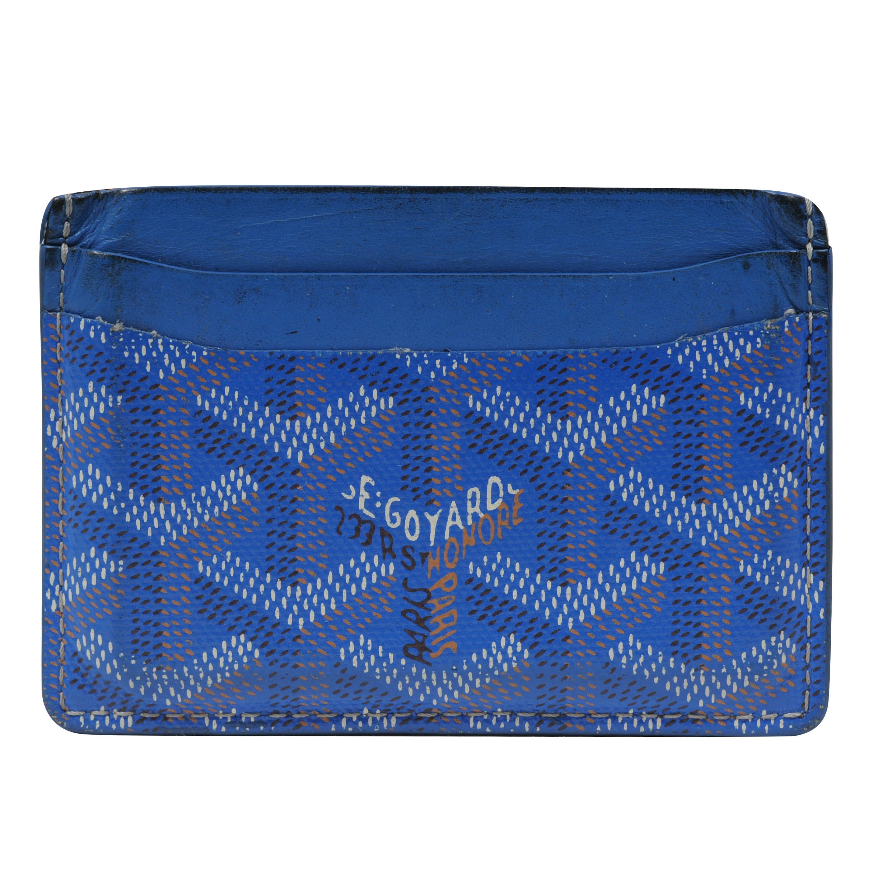 New! GoYard Paris Print St.Sulpice Luxury Leather Credit Card Holder Wallet  Navy Blue Royal for Sale in Hacienda Heights, CA - OfferUp