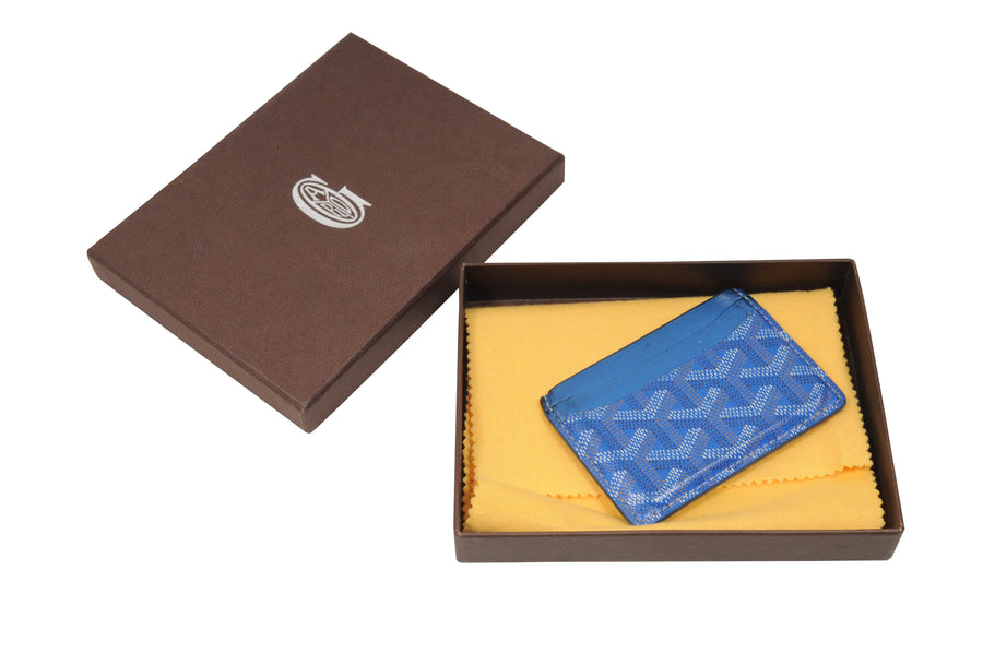 Goyard Men's Saint Sulpice Blue Card Money Holder Pocket Wallet
