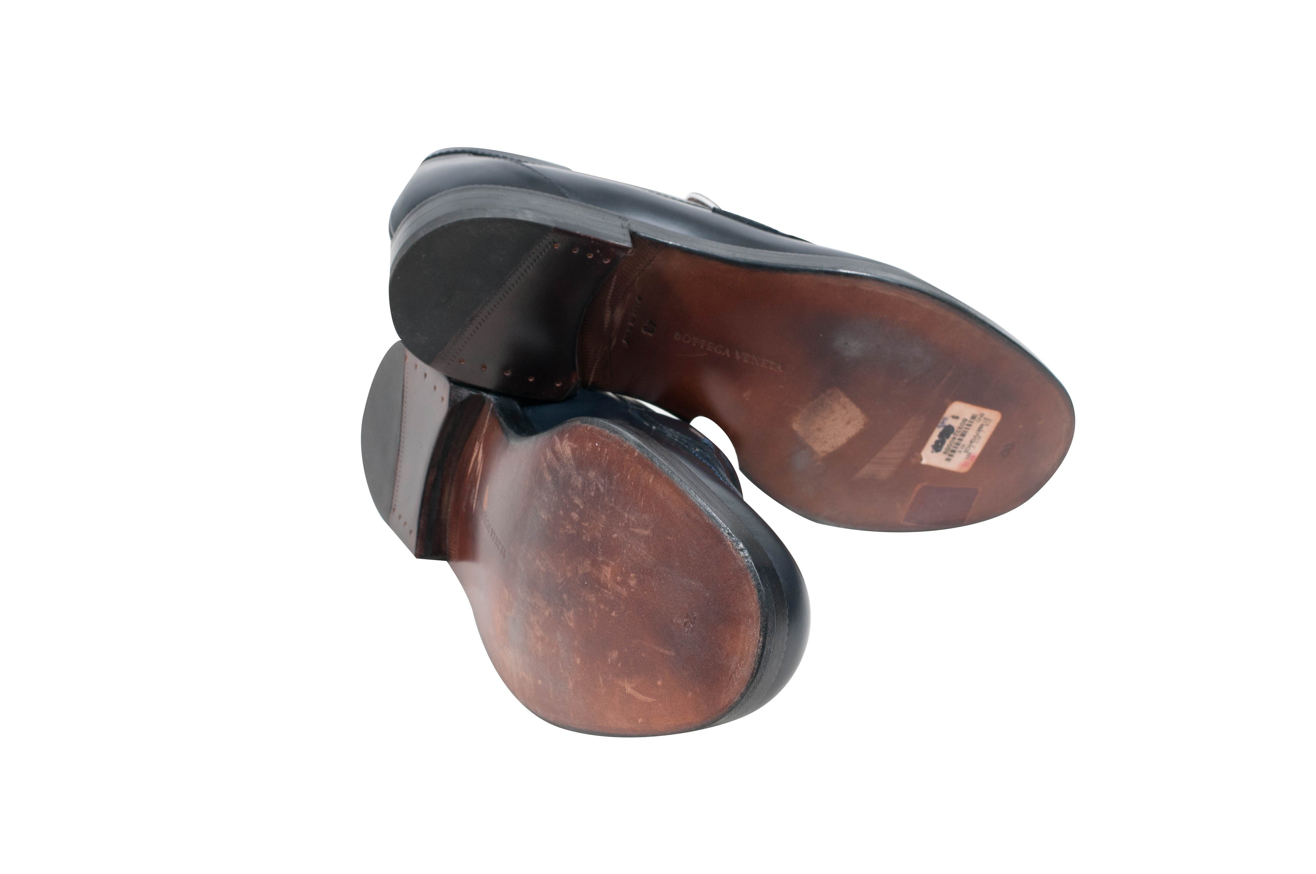 Scarpa Pelle S.Cuoio Dark Navy White Penny Loafers – THE-ECHELON 