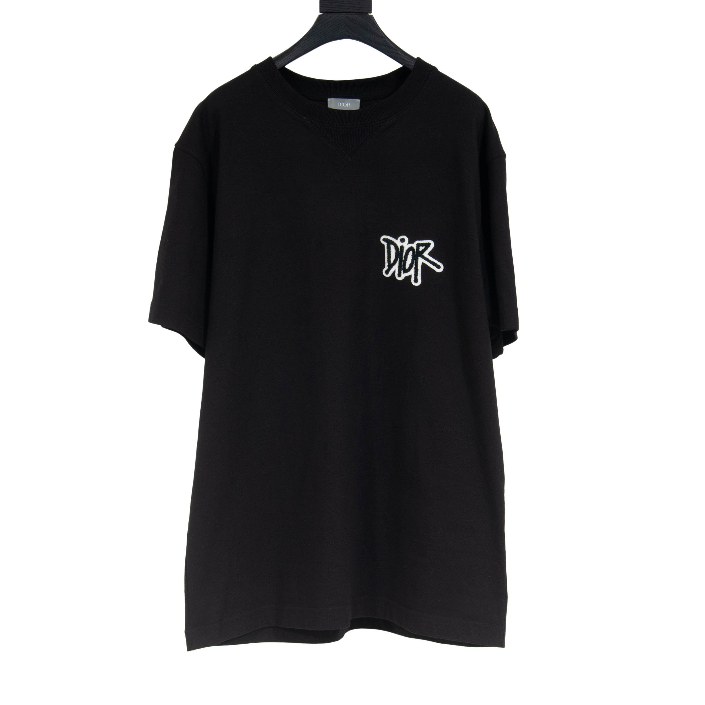 税込】 Tシャツ stussy Shawn DIOR 刺繍 黒 ロゴ トップス - www ...