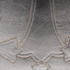 Qoo10 - Chrome Hearts Leather Stool Black Colour Cross Patch Sofa