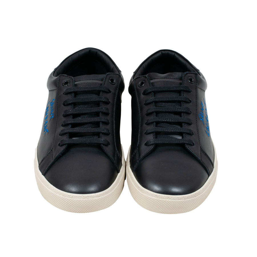 SL/06 Logo Sneakers (Black/Blue) SAINT LAURENT 