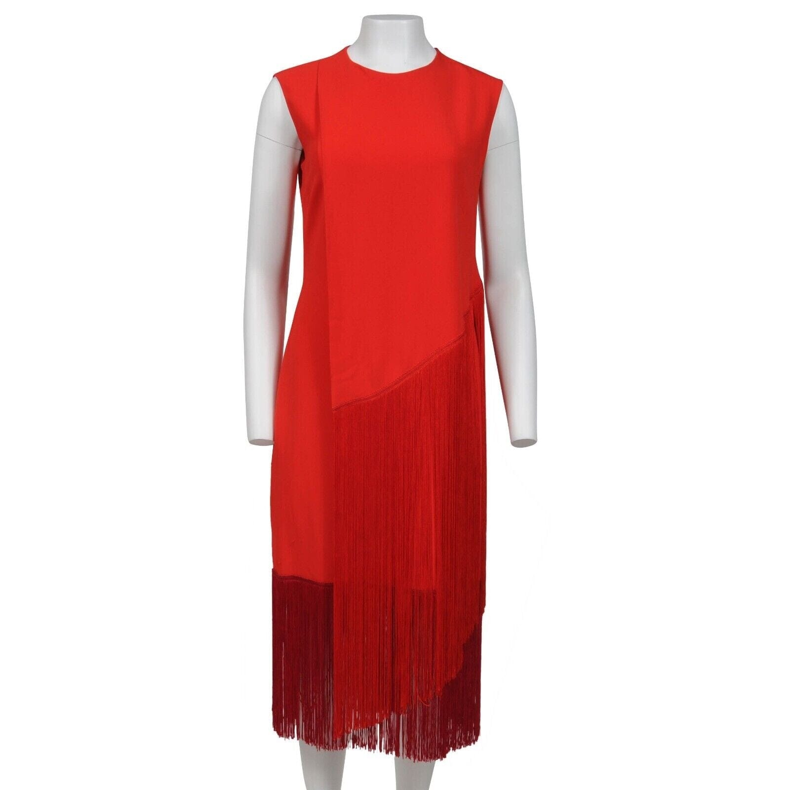 fitted lace wedding dress Long Evening Gown A-Line Fringe Dress Red XXL