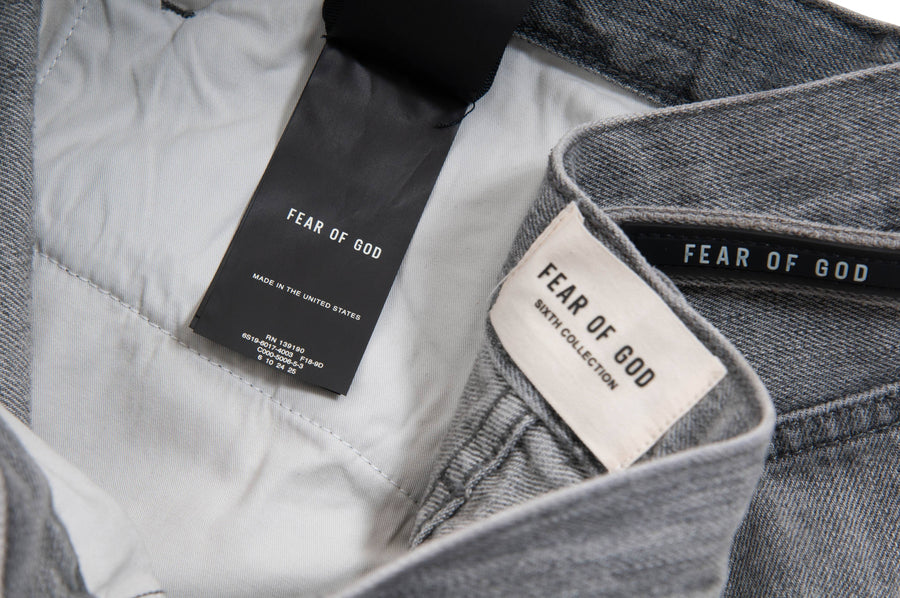 Slim Fit Selvedge Denim Jeans (Gray) FEAR OF GOD 
