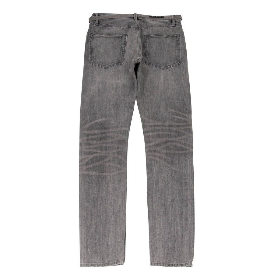 Slim Fit Selvedge Denim Jeans (Gray) FEAR OF GOD 