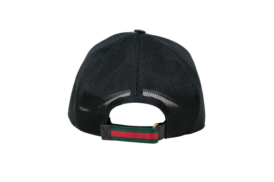 Snake Embossed Leather Baseball Cap GUCCI 