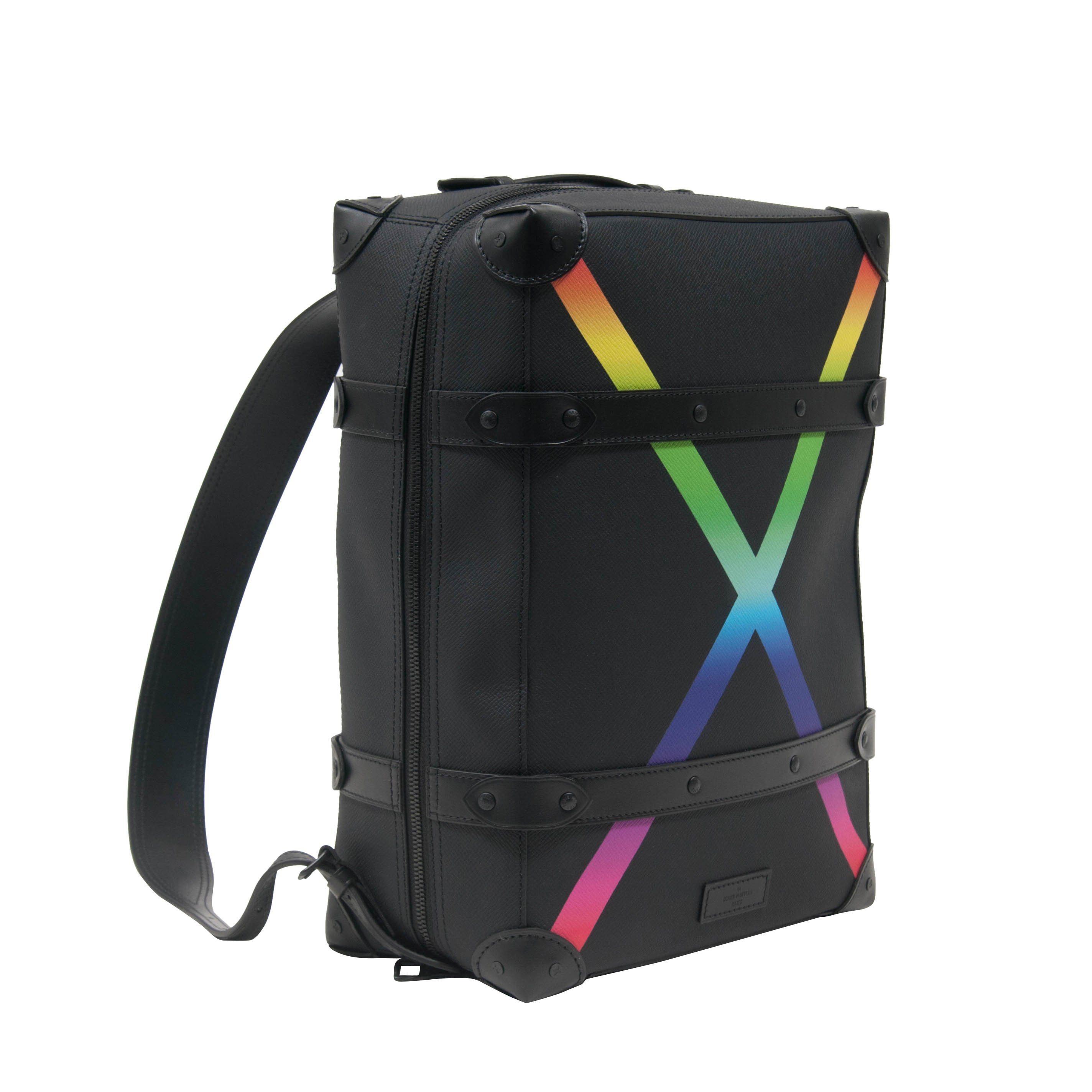 louis vuitton black multicolor backpack Louis Vuitton Men's Black Rainbow Soft Trunk Backpack Taiga PM M30337 – THE-ECHELON