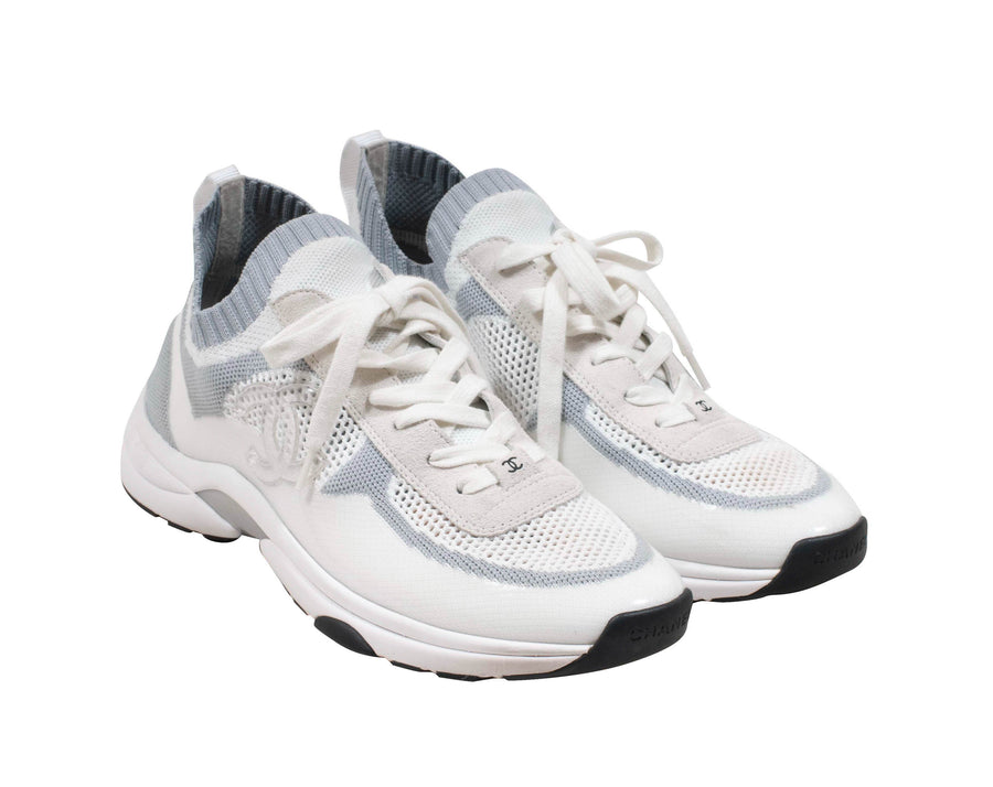 Sport Sprint Trainers (White/Gray) CHANEL 