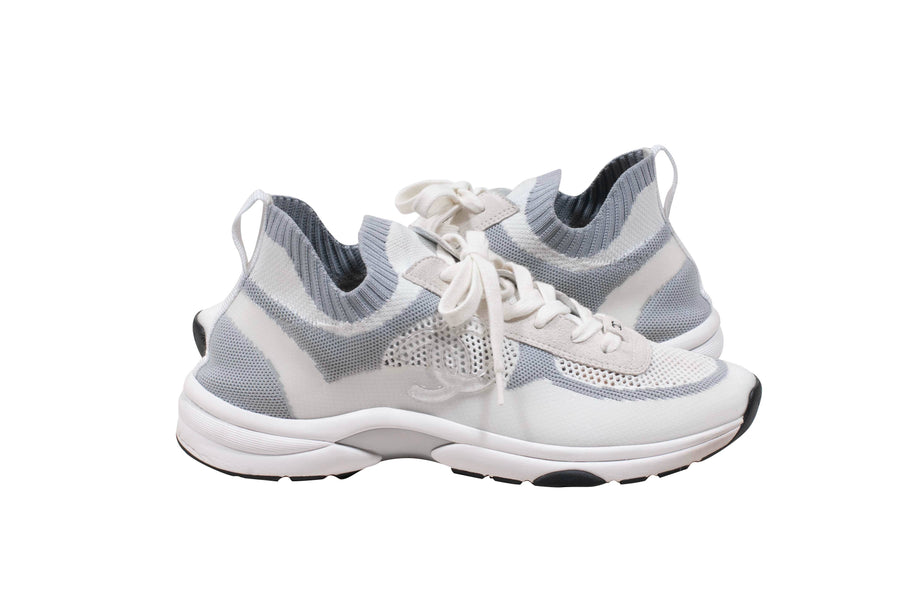 Sport Sprint Trainers (White/Gray) CHANEL 