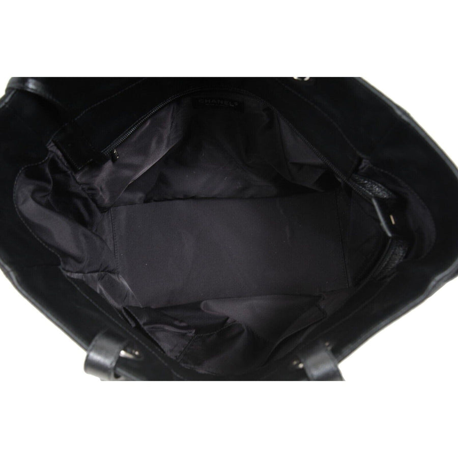 SS07 Black Biarritz Large Tote Travel Bag CHANEL 