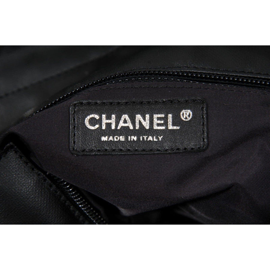 SS07 Black Biarritz Large Tote Travel Bag CHANEL 