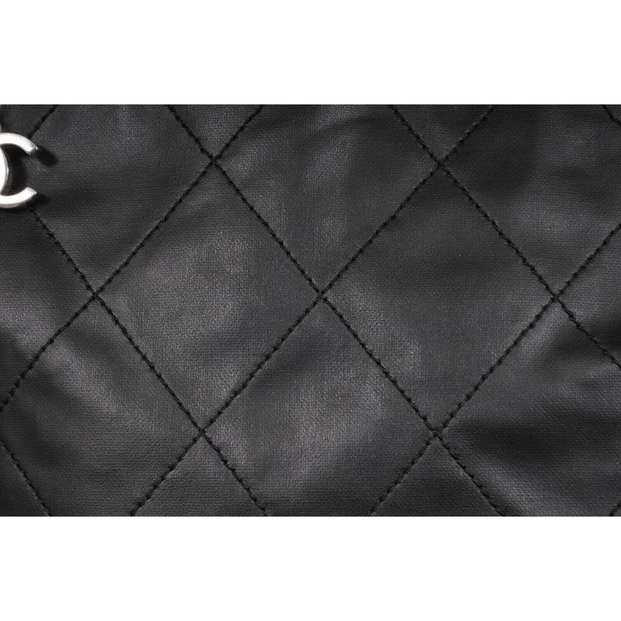 SS07 Black Biarritz Large Tote Travel Bag CHANEL 