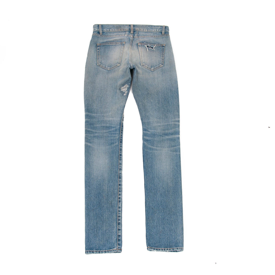 SS17 Indigo Blowout Jeans SAINT LAURENT 