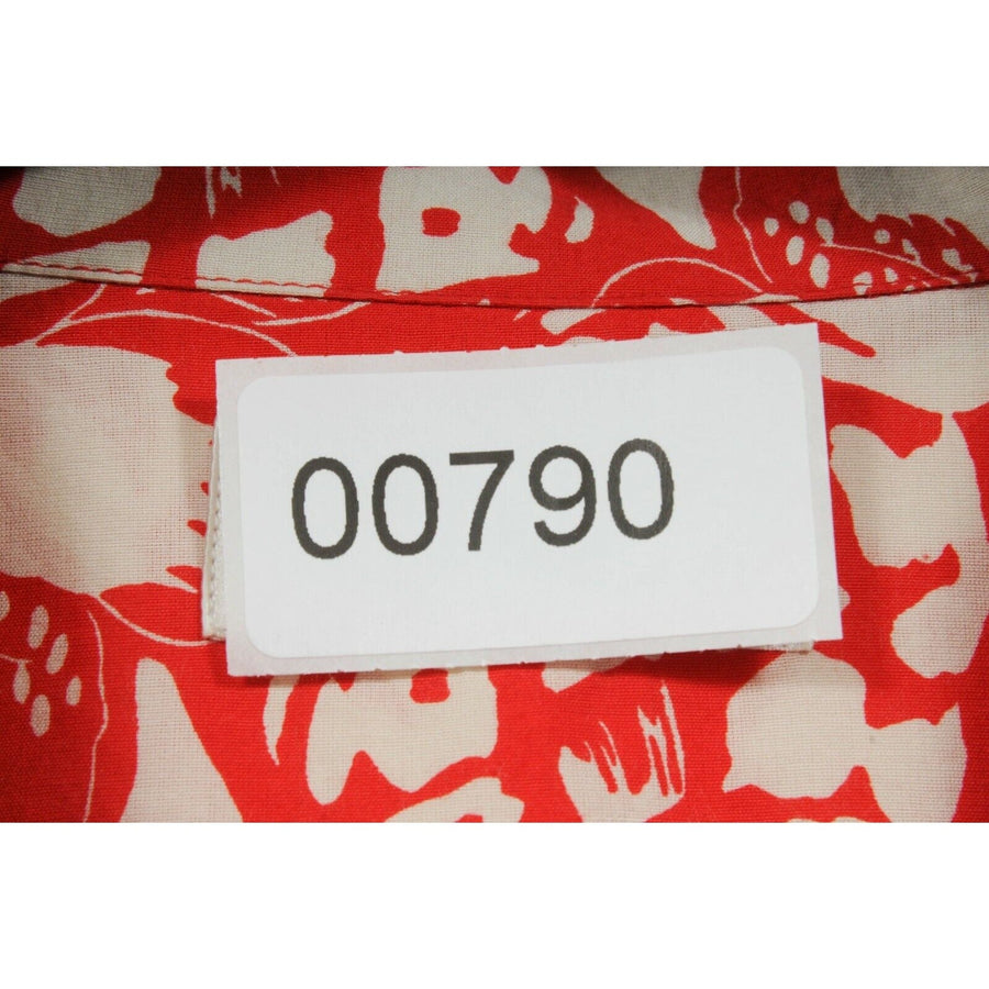 SS17 Red Hawaiian Floral Button Down Shirt SAINT LAURENT 