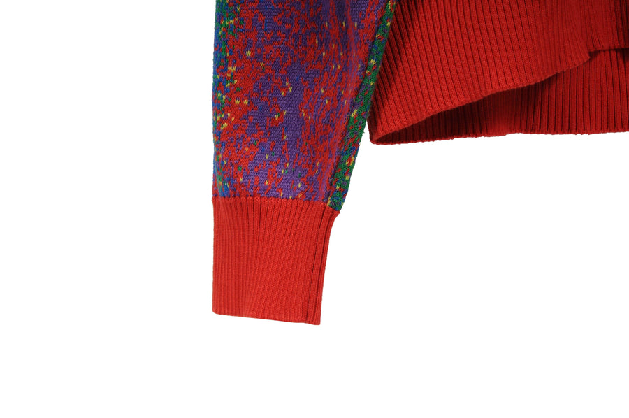 SS20 Jacquard Multi Color Crewneck Pullover Sweater LOUIS VUITTON 