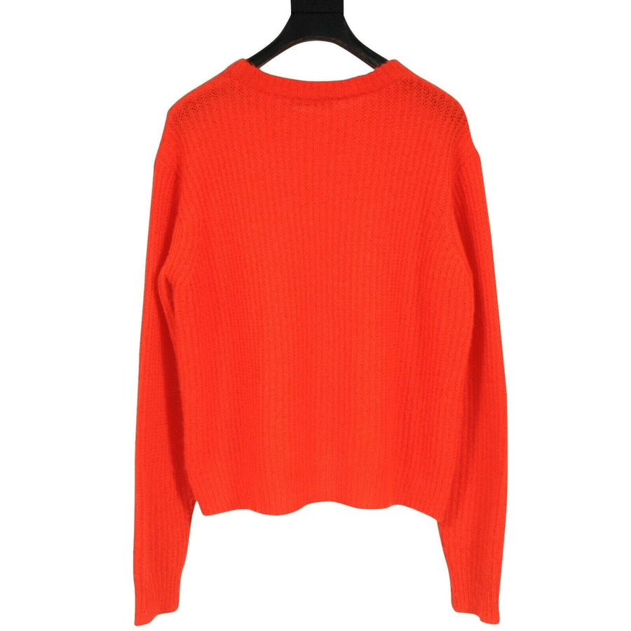 T by Alexander Wang Orange Acrylic Mohair Knit Pullover Sweater ALEXANDER WANG 