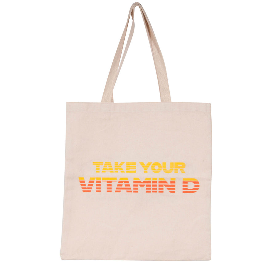 Take Your Vitamin D Black Logo Canvas Tote Bag Gallery Dept. 