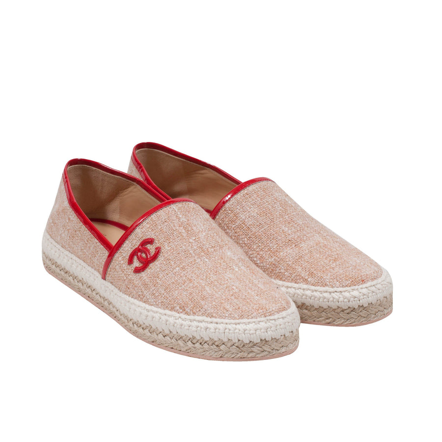 Tan And Red Espadrille CHANEL 