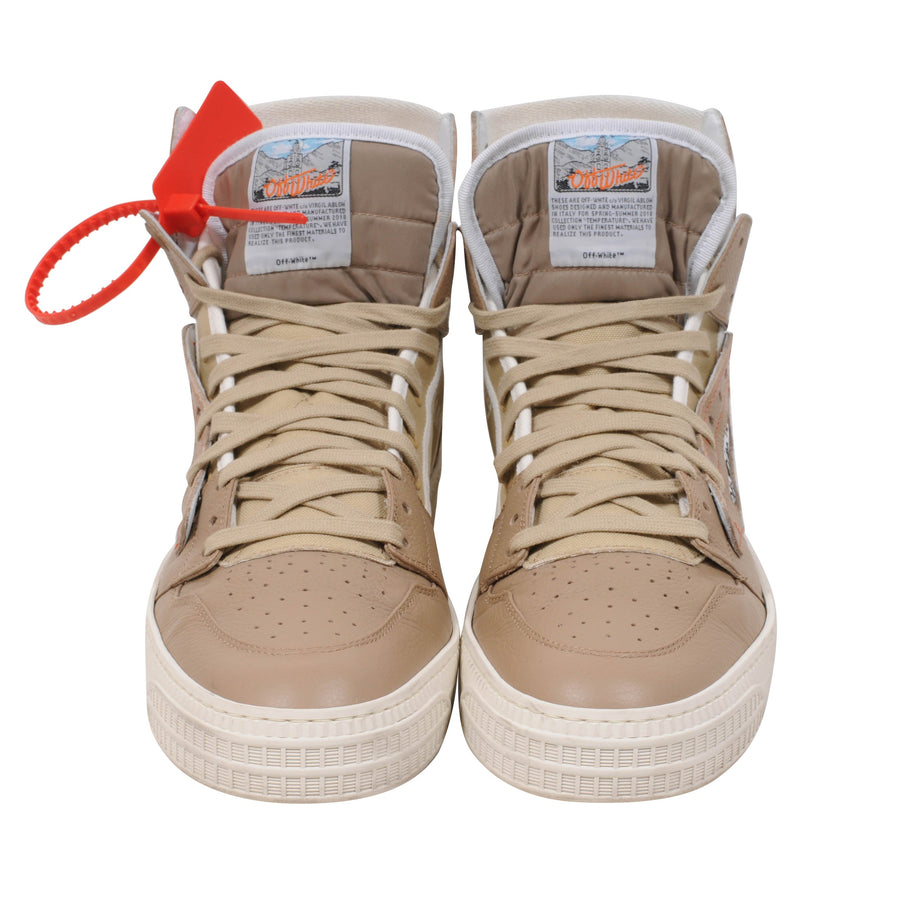 Tan Beige Cream 3.0 Off Court High Top Sneakers OFF WHITE 
