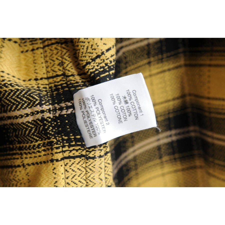 The Dealers Button Down Shirt Yellow Black Plaid Card Print Just Don 