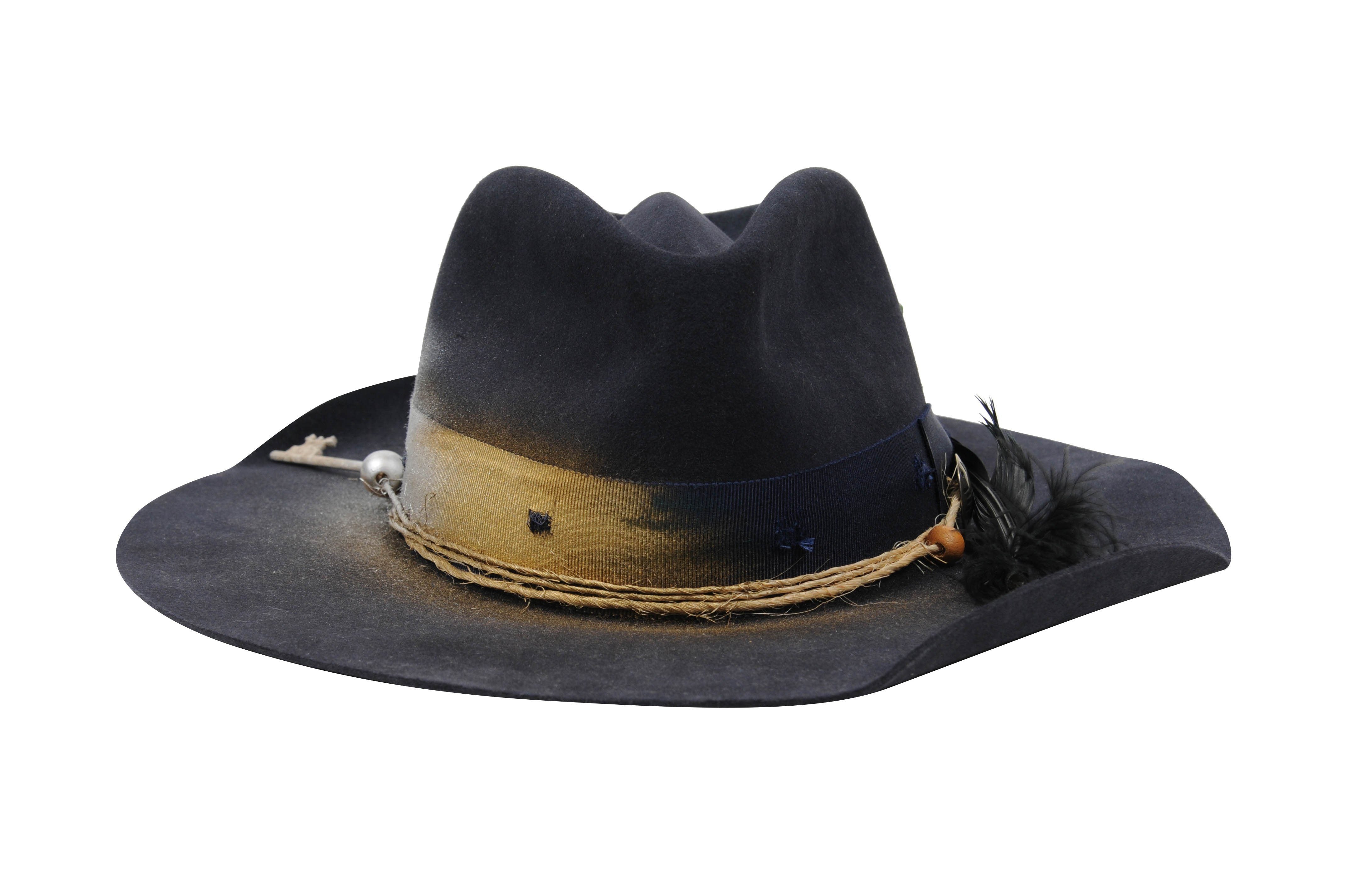 The Soloist Nick Foquet Navy Fedora Feather Men's Wide Brim Hat