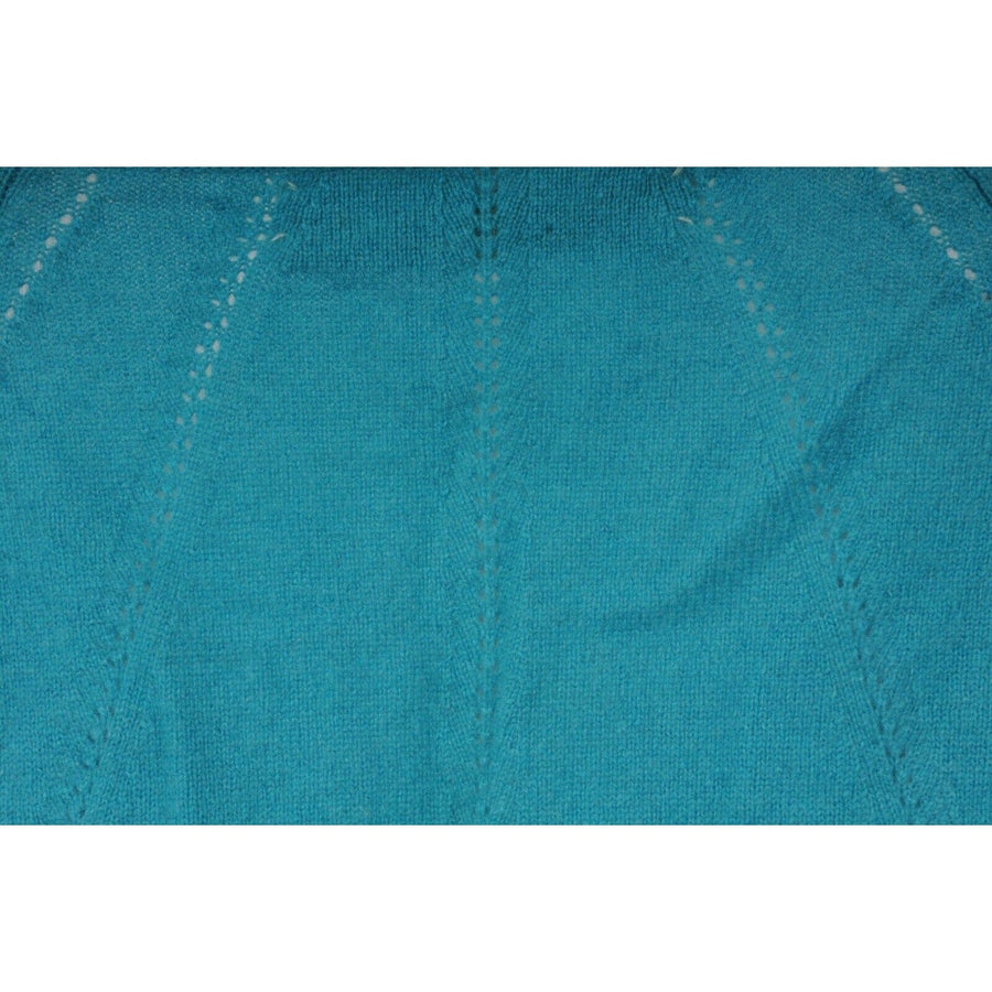 Turquoise Cropped Vtg U Neck Cashmere Sweater Marni 