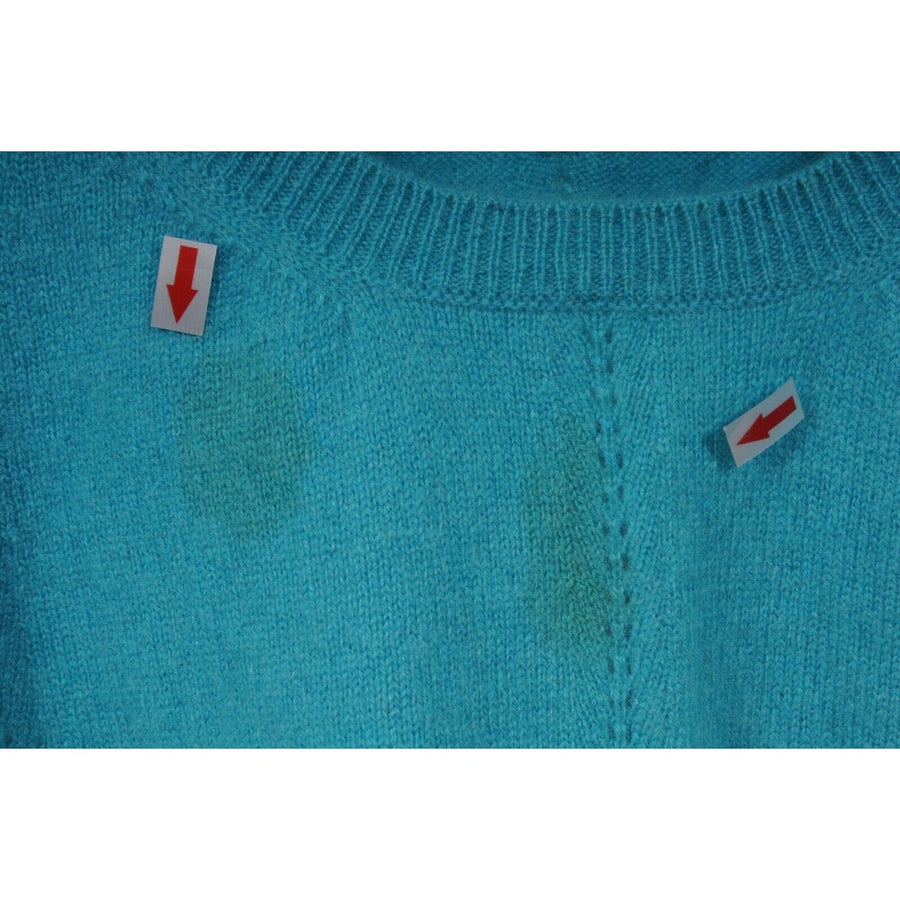 Turquoise Cropped Vtg U Neck Cashmere Sweater Marni 