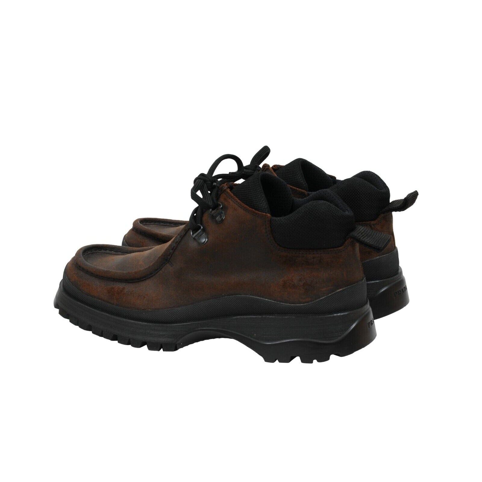Prada Tyrolean Brixxen Brown Suede Hiking Boots US8.5 Uk7.5 – THE