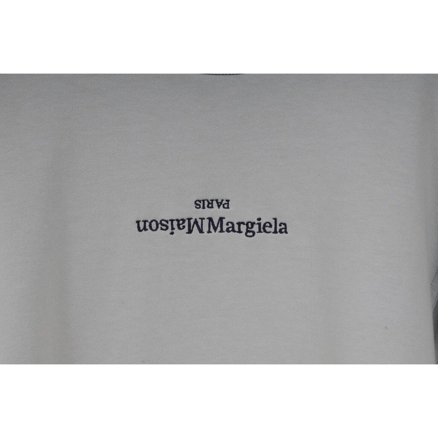 Maison Margiela Upside Down Logo Crewneck Sweatshirt Grey Black