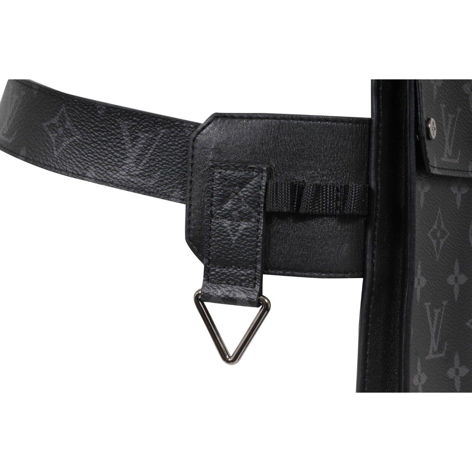 Louis Vuitton Mens 35MM Monogram Eclipse Black Grey Leather