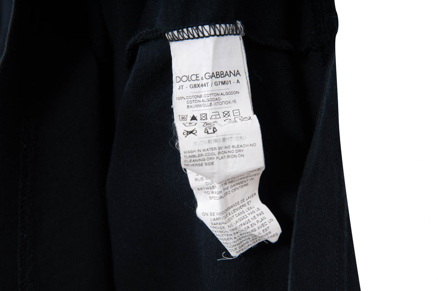 V Neck T Shirt (Black) Dolce & Gabbana 