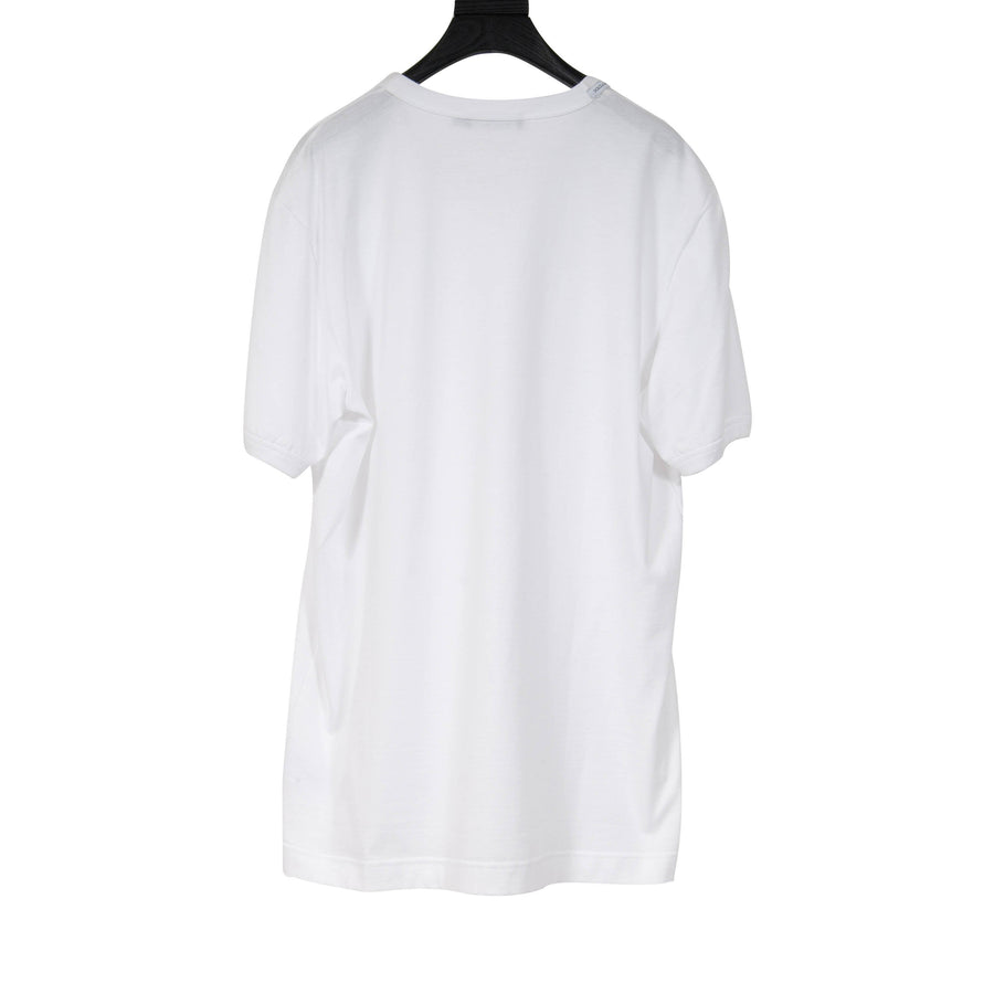 V Neck T Shirt (White) Dolce & Gabbana 