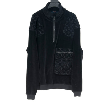 Louis Vuitton Velour Monogram Blouson Jacket Black
