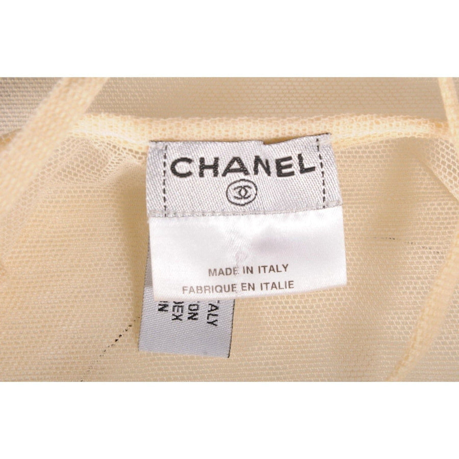Vintage AW 04 Yellow Perforated Tank Top CHANEL 