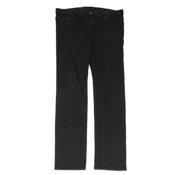 Vintage Black Coated Tapered Slim Fit Stretch Denim Jeans Jeans Prada 