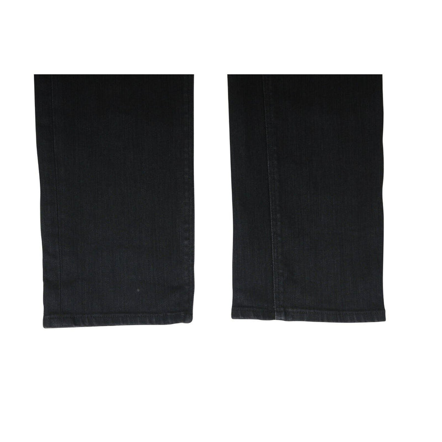 Vintage Black Coated Tapered Slim Fit Stretch Denim Jeans Jeans Prada 