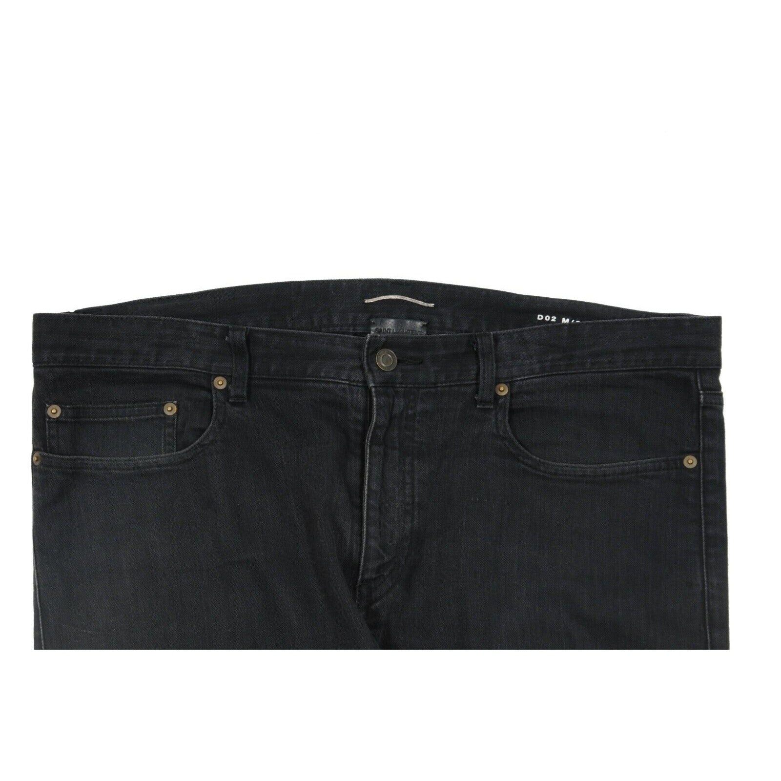 Saint laurent Black Hedi D02 Skinny Slim Denim Jeans Size 36 