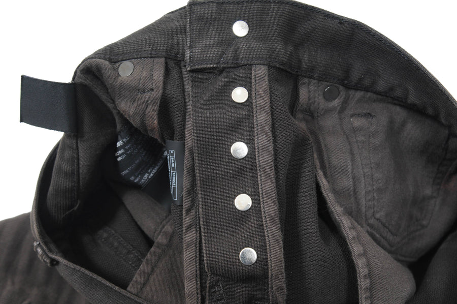 Vintage Black Ribbed Cotton Corduroy 5 Pocket Regular Fit Trousers TOM FORD 