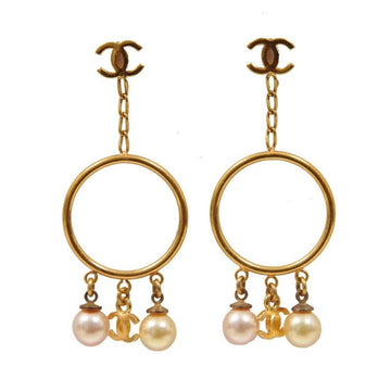 chanel dangle drop earrings vintage