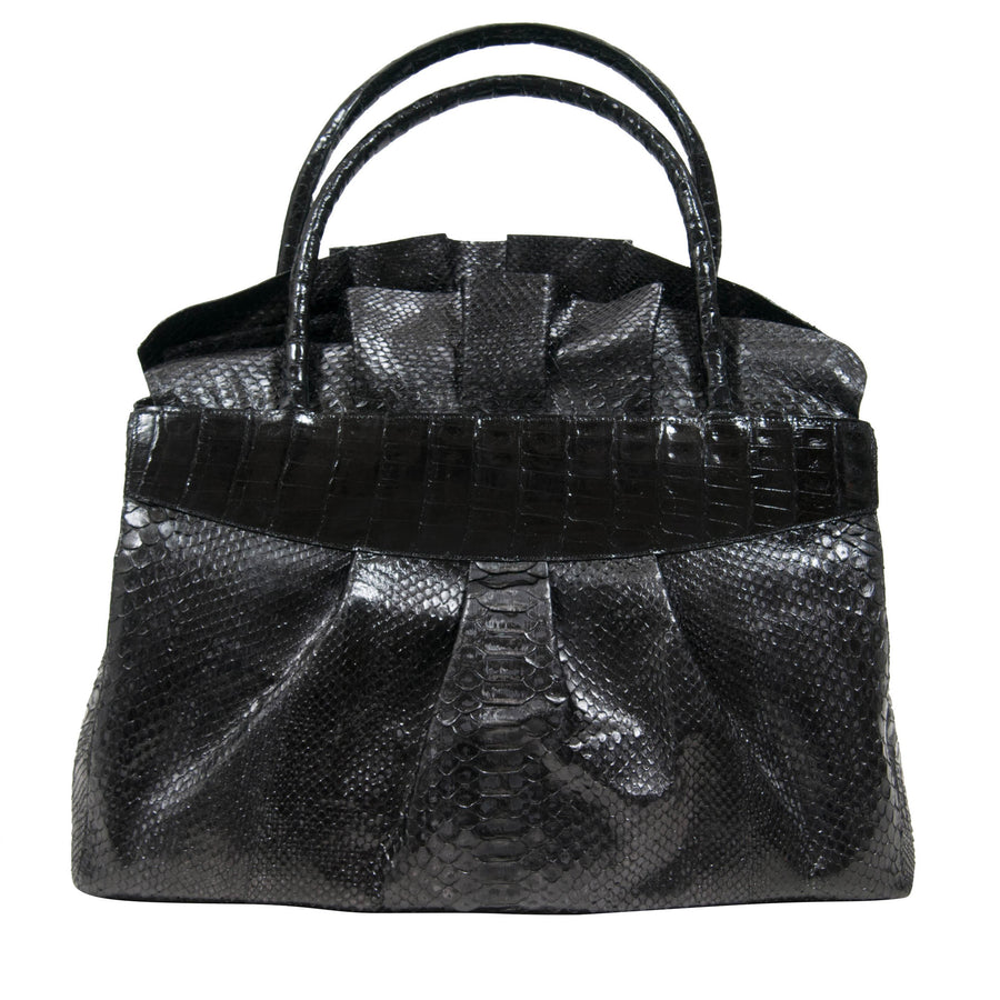 Vintage Crocodile Tote Bag (Black) Nancy Gonzalez 