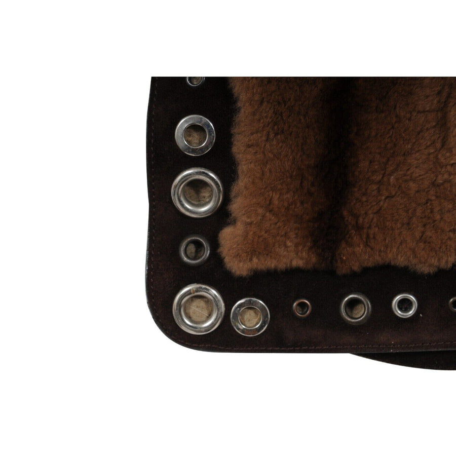 Vintage y2k Brown Fur Suede Tote Bag Dolce & Gabbana 